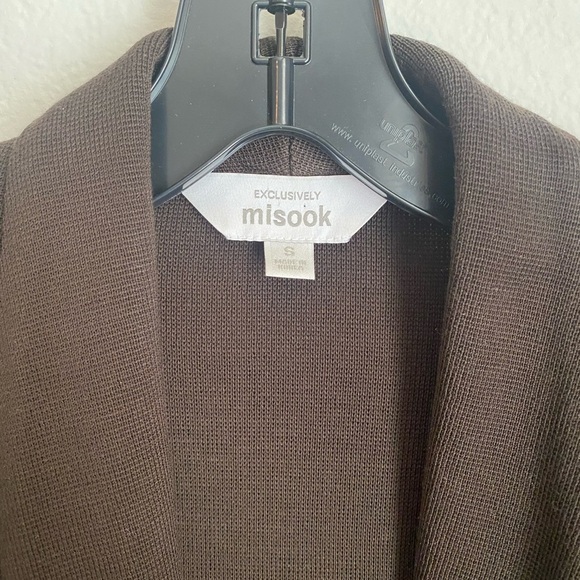 Misook Brown Blazer with Shawl Collar and Knit Texture - Picture 2 of 5